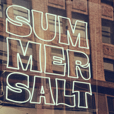 Summer Salt Sign brand identity branding fast casual logo neon neon sign nyc restaurant branding salt summer