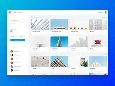 Dashboard UI Kit app branding clean design flat material ui web website white
