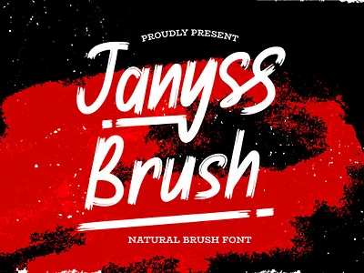 Janyss Brush - Natural Brush Font bold brush calligraphy decorative display handdrawn handlettering handstyle handwritting logotype modern natural stylish textured typography