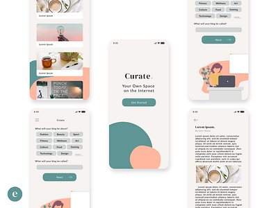 Minimal Modern Blogging App app blog blogging blogging app concept design ui ux