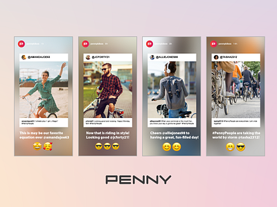 Penny Bikes Instagram Stories ads brand loyalists branding campaign ads case study customer engagement customers design engagement graphic design insta instagram instagram stories interaction social