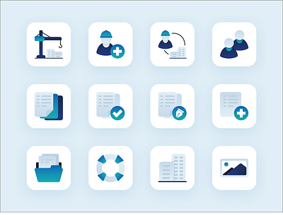 Icons set for a Construction App app branding design flat icon illustration ui vector web