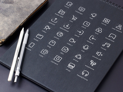 Icon set - Mobile app app clean concept design icon icon design icon set iconography icons icons design icons pack icons set iconset minimal mobile mobile app mobile icon mobile icons ui web