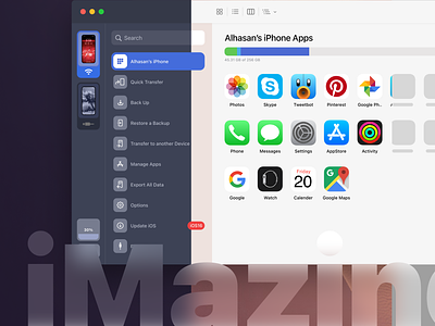 iMazing App for macOS - Redesign animation app design enhancements imazing mac app macos redesign ui ux
