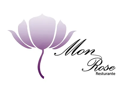 MonRose Restaurant design illustration logo