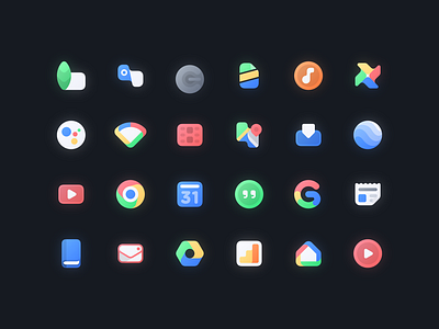 Nimbus Evo Icons - Google app design flat google icon illustration jailbreak logo minimal ui vector