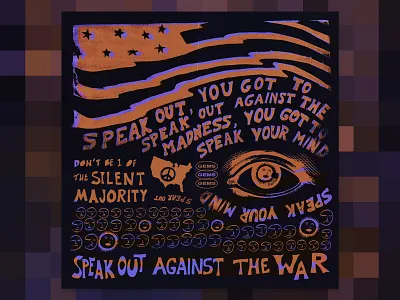 SPEAK OUT 2020 album art collage design digital illustration photoshop protest square usa