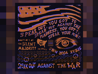 SPEAK OUT 2020 album art collage design digital illustration photoshop protest square usa