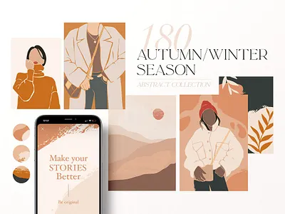 Autumn/Winter Season. Abstract Women abstract abstract elements autumn autumn flyer background clipart design flowers graphic design graphics huge illustration illustrations poster posters vector watercolor winter winter season women