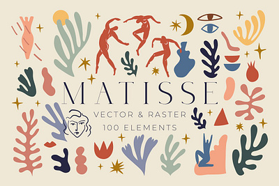 Matisse Bundle background concept design design elements element elements florals flowers graphic graphic design graphics graphics design illustraion illustration illustration art illustrations illustrator logo raster vector