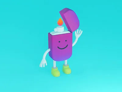 Zippo 3S Character 3d 3dart blender blender 3d blender3dart bright character characterdesign color