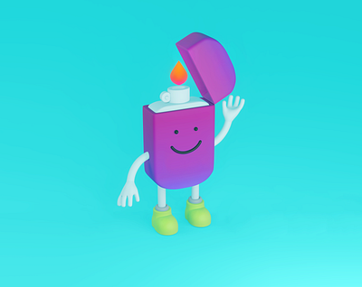 Zippo 3S Character 3d 3dart blender blender 3d blender3dart bright character characterdesign color