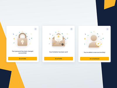 Celebratory Pop-ups account clean email illustration interface password pop up success ui user vector website