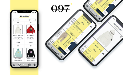 097 Clothing Mobile APp app branding design graphic design logo ui ux vector web website