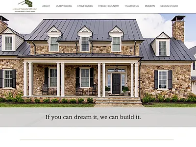 Custom Home Builder Website