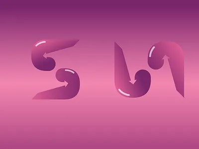 Concept Logo design gradient illustration lettering logo vector