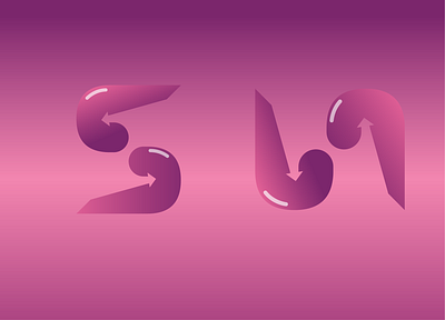 Concept Logo design gradient illustration lettering logo vector