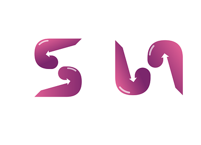 Concept Logo with white backgraound design gradient illustration lettering logo vector