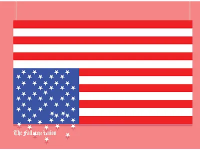 The Fall of the Union design digital art distress flag illustration illustrator stars strips typography union united states upside down vector
