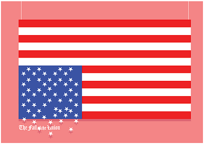 The Fall of the Union design digital art distress flag illustration illustrator stars strips typography union united states upside down vector