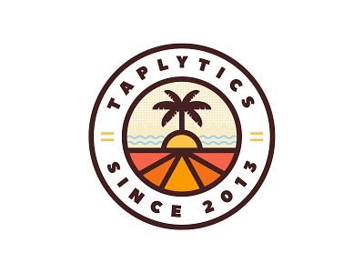 Summer Company T-Shirt - Front Emblem badge badge design beach beach club branding clean crest illustrator logo ocean palm simple summer sun surf t shirt