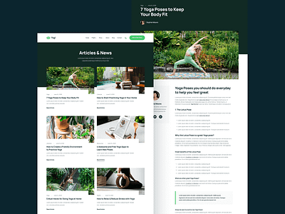 Blog & Blog Post | Yogi - Yoga Practice Webflow Template coach fitness green gym health home homepage landing landing page landingpage plant plants web web design webdesign webflow website wellness yoga