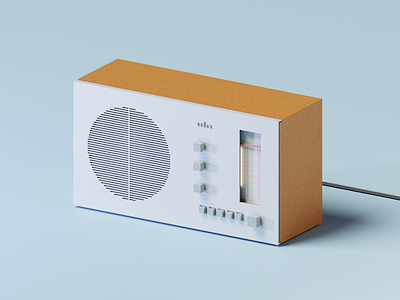 Voxel Tech: Braun RT20 Radio braun isometric art magicavoxel radio retro technology voxel art