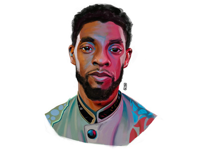 Rest in power, King! art chadwick boseman digital art illustration portrait restinpower