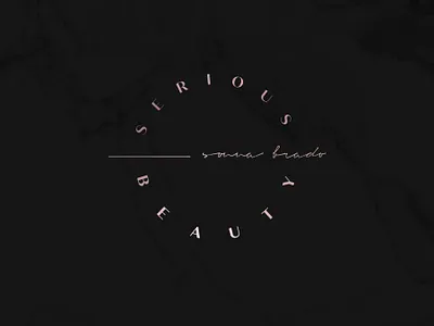 Serious Beauty design logo minimal minimalism typography