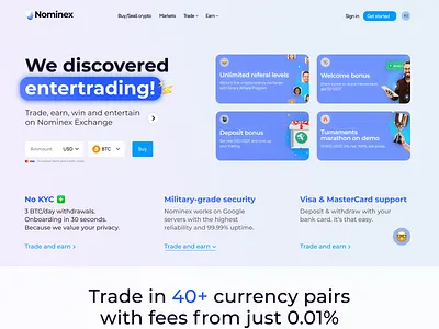 Nominex main page redesign design icon logo typography ui ux website