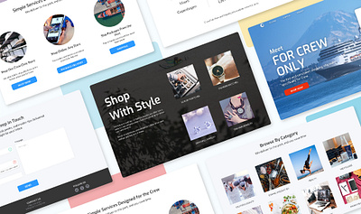 For Crew Only landing page design responsive web design ui design ui redesign ux ui web design