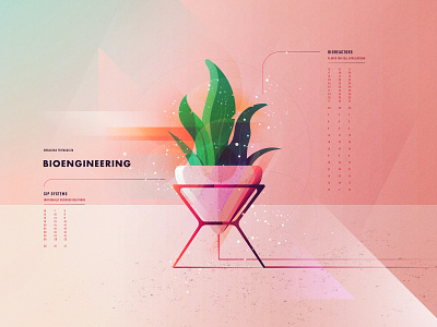 Bio Engineering bioengineering color future future plant green growth illustration illustrator photoshop planter plants scifi shadow succulent tech