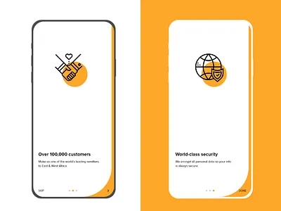 Sendwave Onboarding animation app branding clean design illustration logo minimal ui ux vector