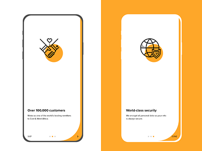 Sendwave Onboarding animation app branding clean design illustration logo minimal ui ux vector