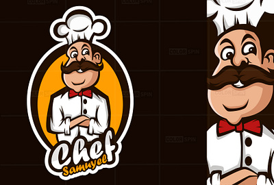 Chef Mascot Logo branding chef logo cooking esportlogo icon logo mascot logo typography vector