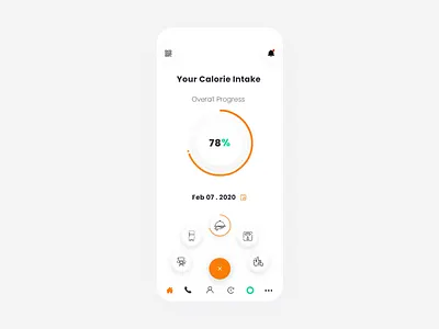 Calorie app Design app app design application ui calorie clean cook delivery design health health care identity meal minimal mobile talavadze ui ux