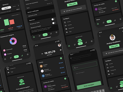 Organizze - App Dark Mode app bank dark mode dark mode dark mode app dark ui darkmode finance dark mode organizze ux