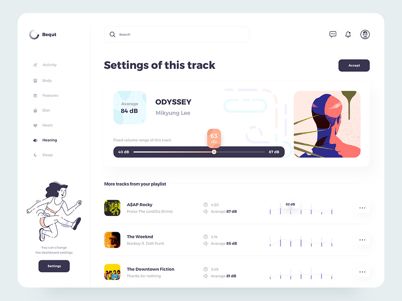 The Bequt UI dashboard button dashboard design dashboard ui design designer designs illustration music sound typography ui uiux ux