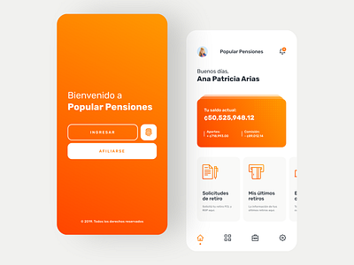 Popular pensiones - Concept App app appdesign appdesigner application bank bankapp banking bankingapp interactiondesign productdesign retirement savings ui uidesign uidesigner usability ux uxdesign uxdesigner uxdesing