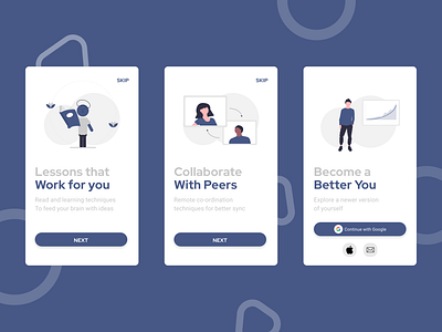 Personality Development App - On Boarding app design design product design ui uidesign ux uxui