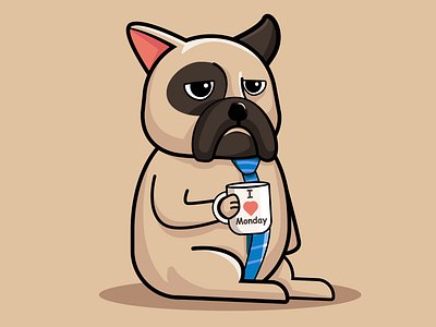 I Love Monday character design flat graphic graphic design graphicdesign illustration inspiration vector vector illustration