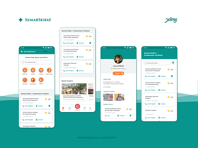 Semarang Sehat : Aplikasi Medis Terpadu Kota Semarang design home screen homepage mobile mobile app mobile app design mobile ui ui ui design uiux ux design