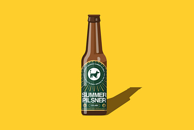 August Brewing Company Bottle beer can branding craftbeer illustration logo packaging design