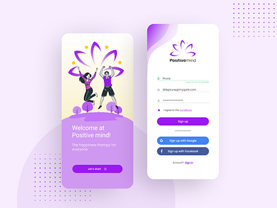 Daily UI 001 ♠ Sign Up [1/2] adobe illustrator app app design daily ui dailyui dailyui 001 figma flat design illustration mobile app mobile ui signup ui ui design