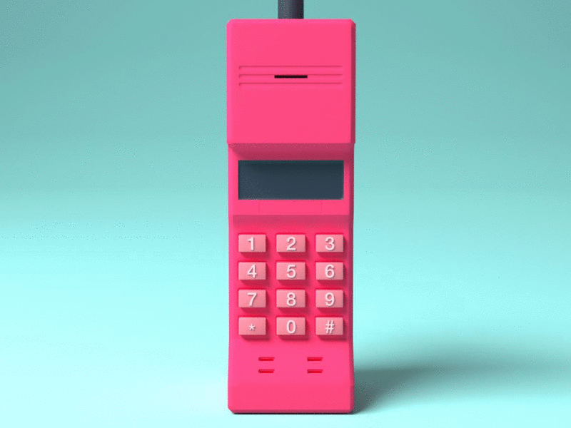 Jenny 3d animation c4d loop octane phone toy