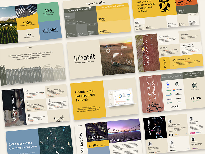 Inhabit | Seed Round Pitch Deck brand brand design brand identity branding branding design brochure deck design fundraising investment investor layout layout design pitch pitch deck powerpoint presentation presentation design seed startup