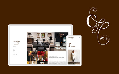 The Collector's House branding design graphic design layout ui ux web web design