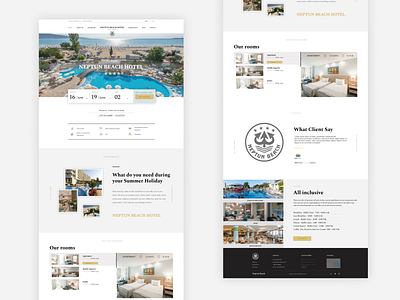 Hotel Neptun (redesign) design hotel logo logo hotel redesign redesign site relax site sea site beach site hotel