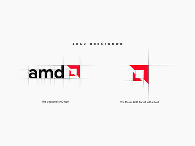 AMD Logo Redesign advanced micro devices amd brand design brand identity brand redesign branding company logo design flat icon logo logo redesign minimal typography