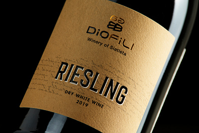 DioFiloi Winery – Riesling brand design branding illustration label packaging label print labeldesign logo packaging design print design typography